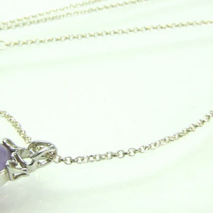 Vintage Damen Kette 835er Silber mit Amethyst Anhänger