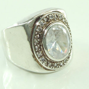 Vintage Damen Ring mit Zirkonia / 925er Silber - 57 18,1 mm Ø