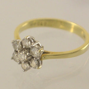 Vintage Damen-Ring mit Diamanten 0.40ct 585er 14 Karat Gold - 50 15,9 mm Ø *