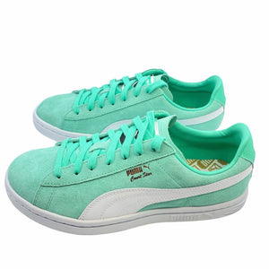 PUMA BISCAY GREEN WHITE GOLD 366574-06 DAMEN SNEAKER LEDER KNÖCHEL FREIZEIT