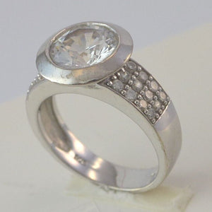 Damen Solitär-Ring - mit Zirkonia/ 925er Silber 55 17,5 mm Ø