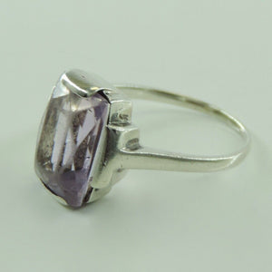 Vintage Damenring 835er Silber mit Amethyst 54 17,2 mm Ø