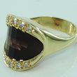 Laden Sie das Bild in den Galerie-Viewer, Damen Ring 750er Gold mit Rauchquarz &amp; Brillianten ca. 0.30 ct - 58 18,4 mm Ø *
