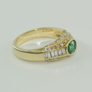 Wempe Damenring mit Smaragd 0.63ct & Diamanten 0.78ct / 750er Gold 18 Karat *