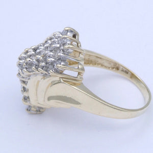 Vintage Damenring 375er 9 Karat mit 37 Diamanten ca.1.85 ct. 59 18,8 mm Ø -