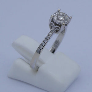 Damenring mit Brillanten 0.31 ct 585erer 14 Karat Gold - 53 16,8 mm Ø