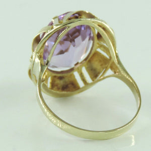 Vintage Damen Ring 333er 8 Karat Gelbgold /mit Amethyst 61 19,4 mm Ø *