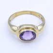 Laden Sie das Bild in den Galerie-Viewer, Vintage Damenring mit Amethyst / 333er 8 Karat Gelbgold - 56 17,8 mm Ø
