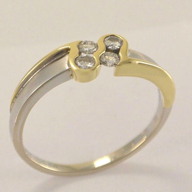 Vintage Damen-Ring mit 0.25ct. Diamanten / 585er 14 Karat Gold - 55 17,5 mm Ø