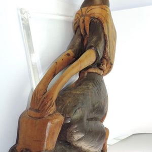 Afrikanische Holzfigur Kunst Handarbeit Frau mit Kind