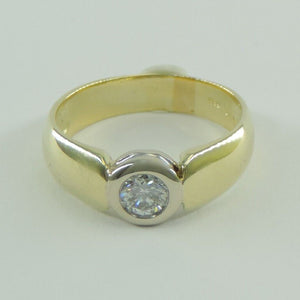 Solitär Damenring mit Diamant ca.0.75 ct / 585er Gold 14 Karat / 57 18,1 mm Ø *