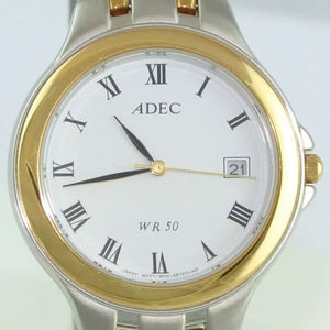 ADEC WR 50 Herren-Armbanduhr / Quarz / Edelstahl - vergoldet
