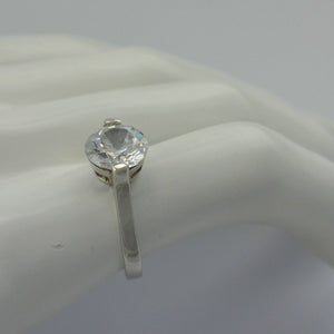 Damen-Ring mit Solitär Zirkonia / 925er Silber