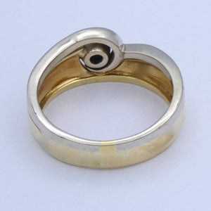 Damenring 750er - 18 Karat Gelbgold mit Diamant ca. 0.20 ct. 56 17,8 mm Ø