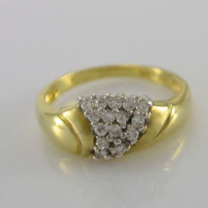 Vintage Damenring mit ca. 0.74ct. Diamanten / 585er 14 K Gold 54 17,2 mm Ø *