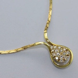 Vintage Collier mit ca, 0.75 ct. Brillanten / 585er 14 Karat Gold 42cm