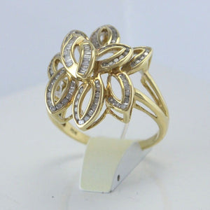 Vintage Damenring mit ca, 1,50 ct. Diamanten / 375er 9 K Gold - 59 18,8 mm Ø*