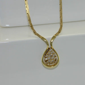 Vintage Collier mit ca, 0.75 ct. Brillanten / 585er 14 Karat Gold 42cm