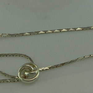 Collier mit geschwungenen Kreisen / 925er Silber / ca. 44 / 53 cm