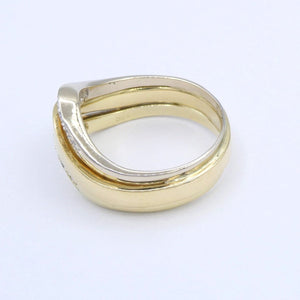 Damenring 750er -18 Karat Gelbgold mit Diamanten ca. 0.20 ct. / 53 16,8 mm Ø