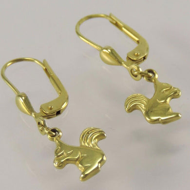 Vintage Kinder Ohrringe mit Eichhörnchen Motiv/ 333er - 8 Karat Gelbgold