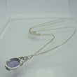 Laden Sie das Bild in den Galerie-Viewer, Vintage Damen Kette 835er Silber mit Amethyst Anhänger
