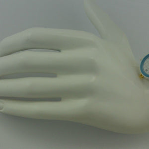 ZentRa Q - Damenarmbanduhr in blau/weiß / Quarz / Lederarmband