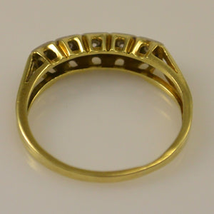 Vintage Damenring mit 0.20 ct. Diamanten / 585er 14 Karat Gold 55 17,5 mm Ø *