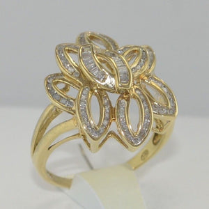 Vintage Damenring mit ca, 1,50 ct. Diamanten / 375er 9 K Gold - 59 18,8 mm Ø*