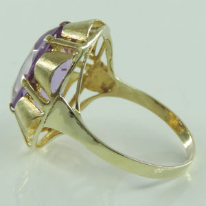 Vintage Damen Ring 333er 8 Karat Gelbgold /mit Amethyst 61 19,4 mm Ø *