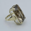 Laden Sie das Bild in den Galerie-Viewer, Vintage Damen Ring mit Rauchquarz 585er - 14 K Gold Gr. 55 17,5 mm Ø
