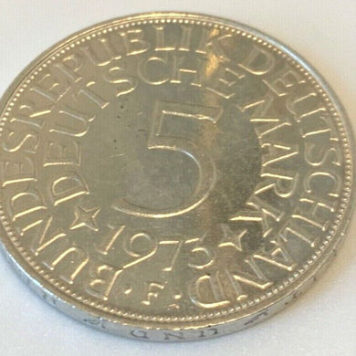 5 Deutsche Mark Silberadler 1973 F