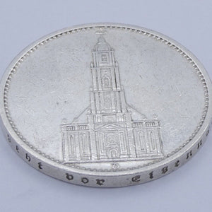 Drittes Reich 5 Reichsmark Silbermünze 1935 E - Garisonkirche