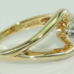 Vintage Damen Ring 585er Gold mit Diamanten ca. 0.15 ct - 52 16,5 mm Ø