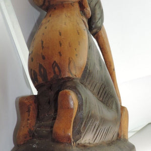 Afrikanische Holzfigur Kunst Handarbeit Frau mit Kind