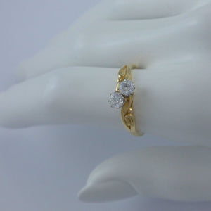 Damen Ring mit Zirkonia / 585er - 14 Karat Gelbgold / Gr. 62 19,7 mm Ø *