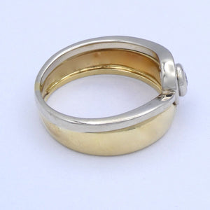 Damenring 750er - 18 Karat Gelbgold mit Diamant ca. 0.20 ct. 56 17,8 mm Ø