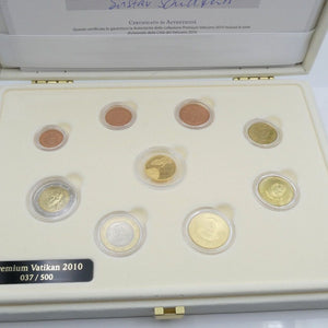Die offiziellen Euro-Kursmünzen Vatikan 2010 & Goldausgabe Die Erschaffung Adams