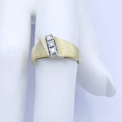 Damenring 585er - 14 Karat Gelbgold mit Diamanten ca. 0.30 ct. / 55 17,5 mm Ø