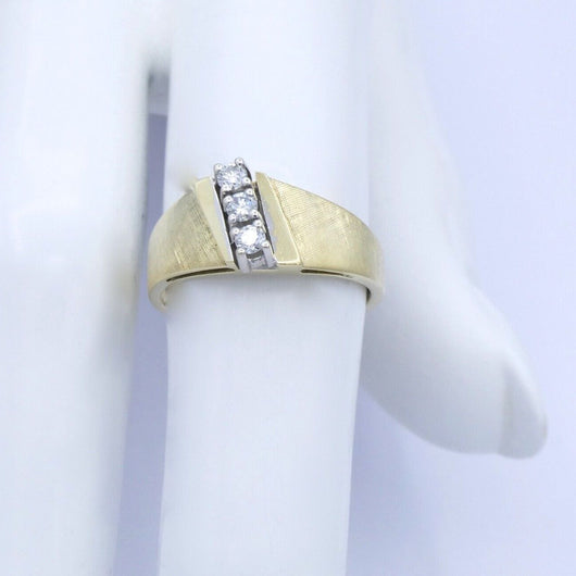 Damenring 585er - 14 Karat Gelbgold mit Diamanten ca. 0.30 ct. / 55 17,5 mm Ø