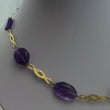 Laden Sie das Bild in den Galerie-Viewer, Vintage Kette - mit Amethysten 333er 8 Karat Gold - 57 cm
