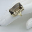 Laden Sie das Bild in den Galerie-Viewer, Vintage Damen Ring mit Rauchquarz 585er - 14 K Gold Gr. 55 17,5 mm Ø
