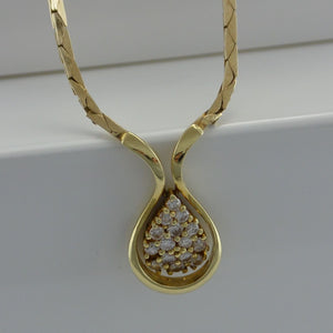 Vintage Collier mit ca, 0.75 ct. Brillanten / 585er 14 Karat Gold 42cm