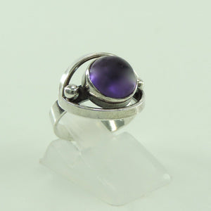 Vintage Damenring 925er Silber mit Amethyst 51 16,2 mm Ø