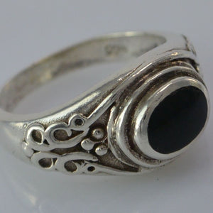 Unisex Ring Onyx / 925 Silber