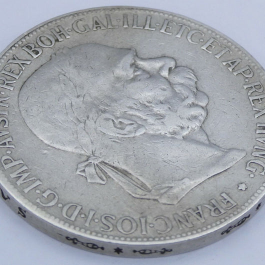 Silber Münze Österreich 5 Kronen Kaiser Franz Josef 1900