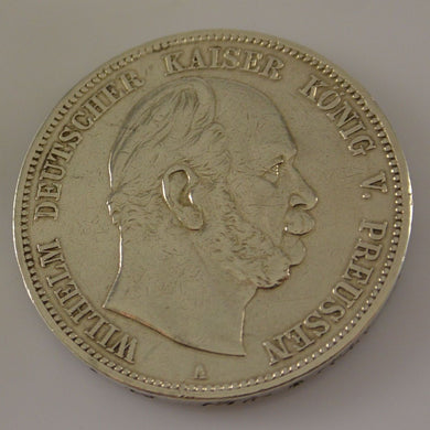 5 Mark Silber Silbermünze / Wilhelm Deutscher Kaiser König V. Preussen / 1876 A