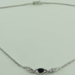 Laden Sie das Bild in den Galerie-Viewer, Vintage Collier 835er Silber mit Zirkonia &amp; Onyx
