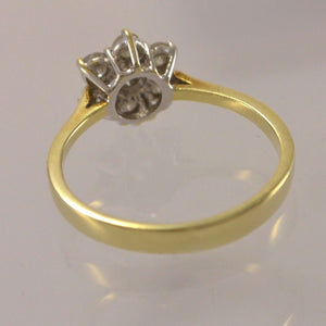 Vintage Damen-Ring mit Diamanten 0.40ct 585er 14 Karat Gold - 50 15,9 mm Ø *