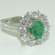 Laden Sie das Bild in den Galerie-Viewer, Damen Ring mit Smaragd &amp; Diamant ca. 2.00 ct / 750er Gold - 54 17,2 mm Ø *
